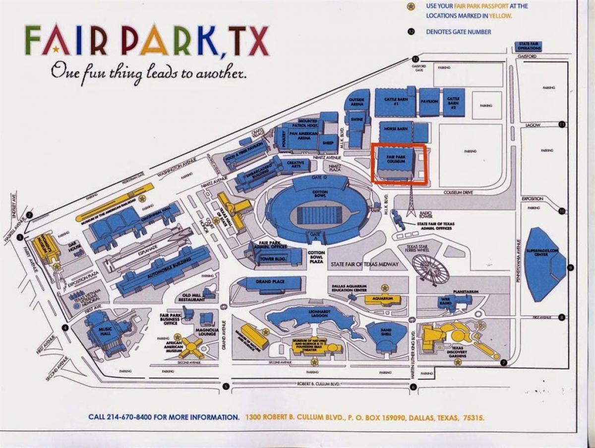 Fair Park parkering map