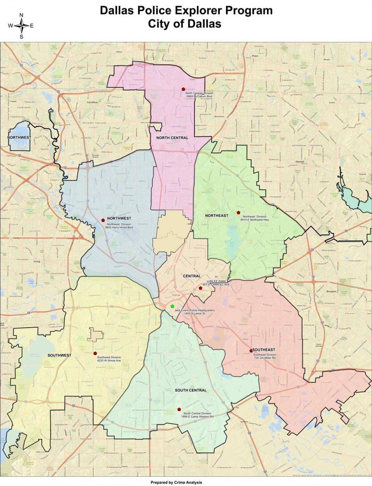 Dallas gebied kaart