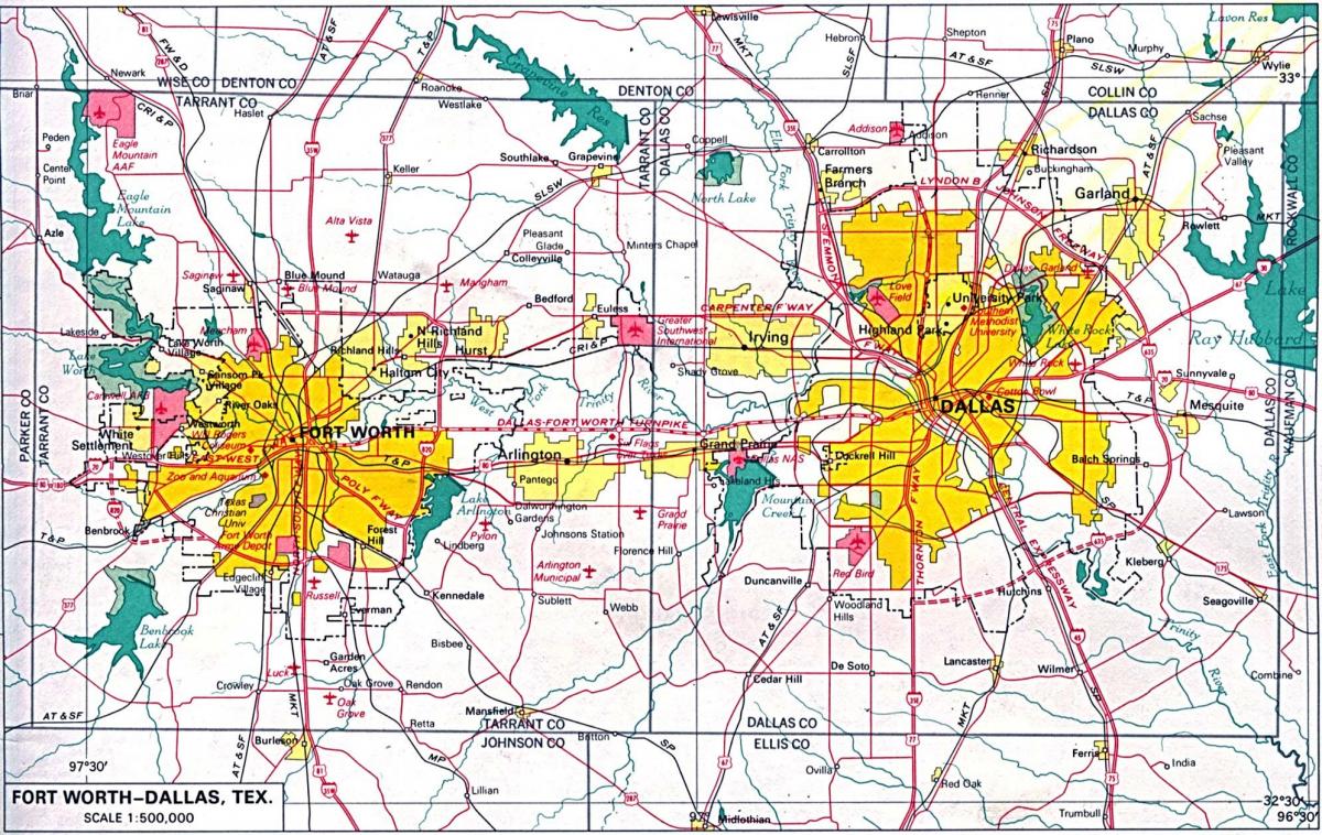 kaart van noord-Dallas