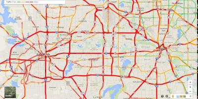 Kaart van Dallas verkeer