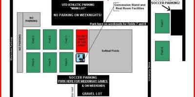 Kaart van UTD parkering